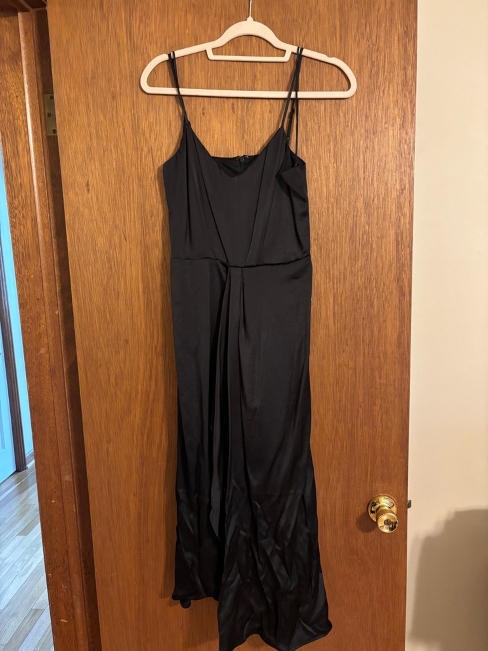 Express Black Slip Dress with Spaghetti Straps